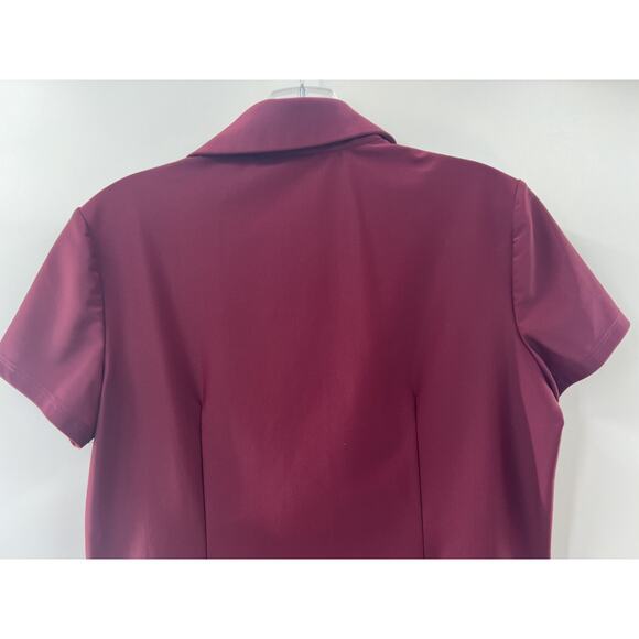 Jude Connally Women's Wine Red Polo Short Sleeve Size Small - Picture 8 of 8